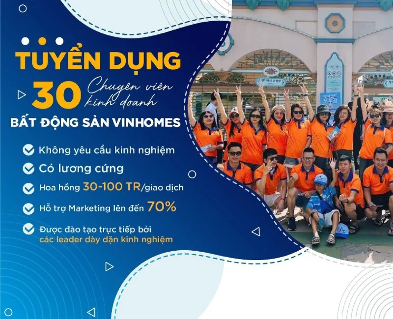 ClickHomes Tuyển dụng nhân viên kinh doanh và trưởng phòng kinh doanh bất động sản trên toàn quốc
