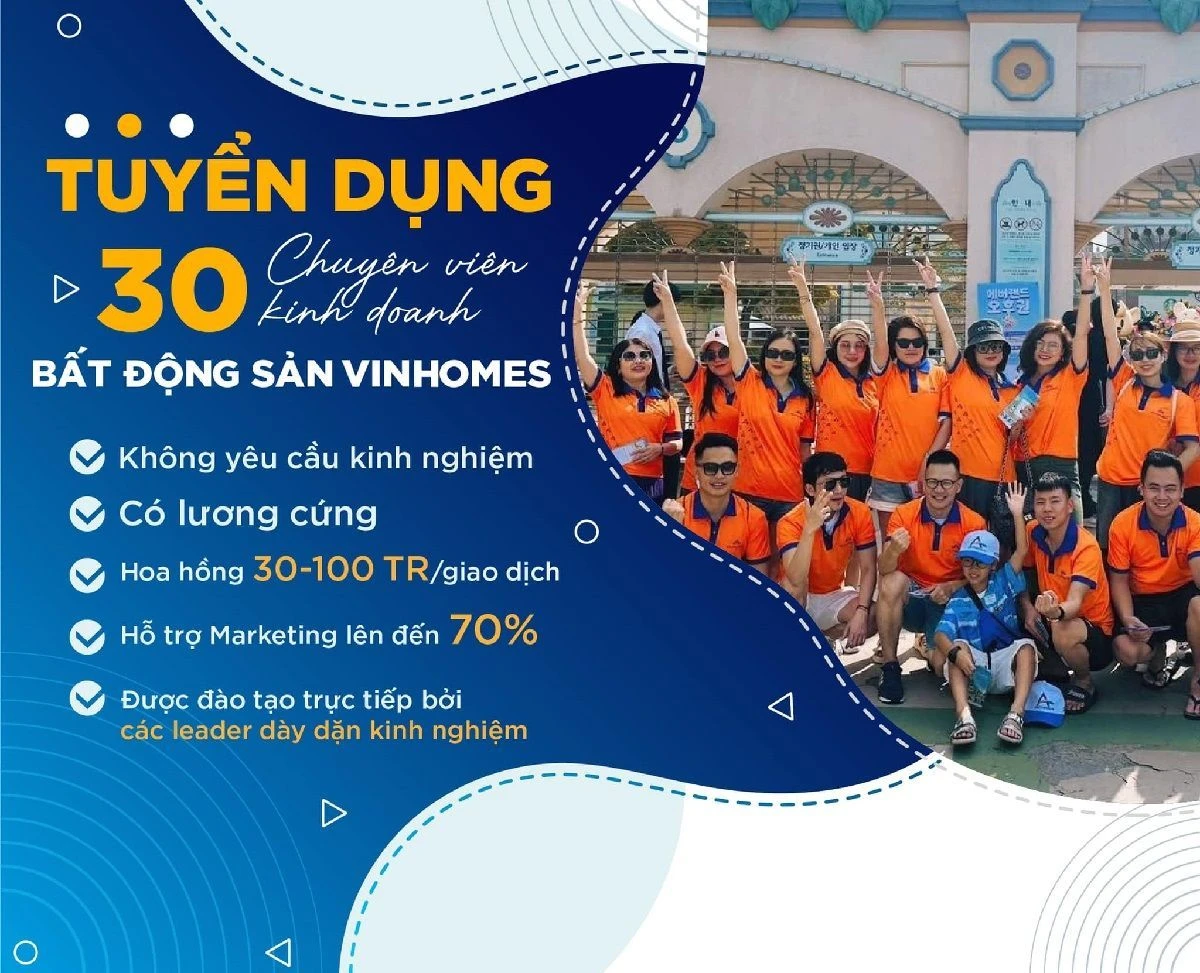 ClickHomes Tuyển dụng nhân viên kinh doanh và trưởng phòng kinh doanh bất động sản trên toàn quốc