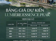 Chính sách bán hàng dự án Masteri LUMIÈRE Essence Peak – View Hồ tại Vinhomes Cổ Loa Global Gate 