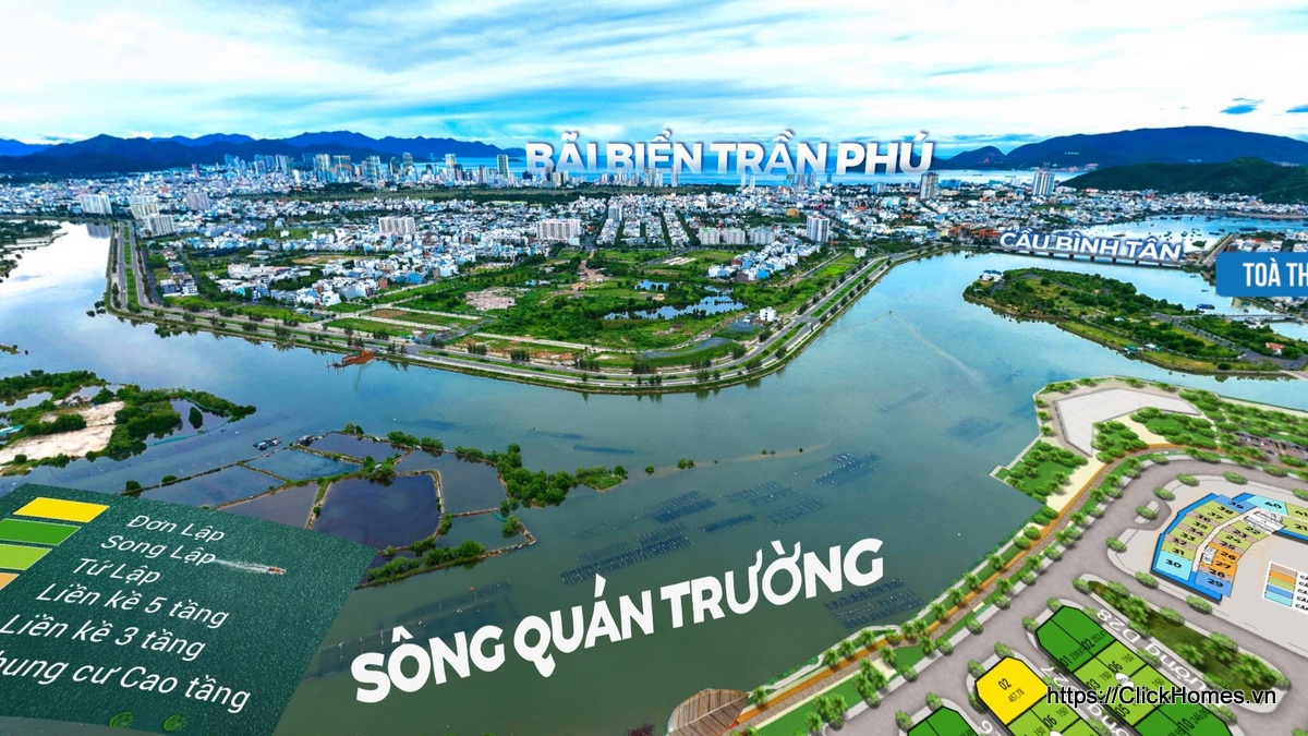 Ảnh cắt từ view 360 Sun Nha Trang từ trên cao – Bãi Biển Trần Phú Từ Trên Cao