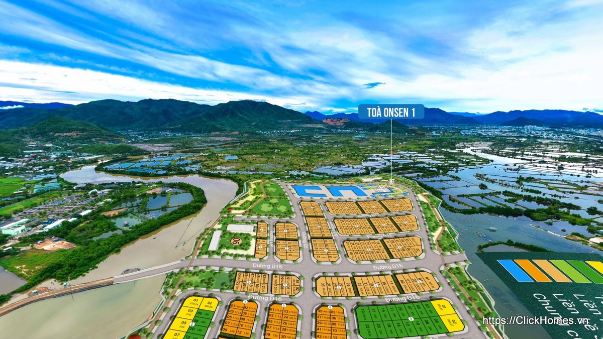 Ảnh cắt từ view 360 Charmora City – Hướng Nhìn Khu Toà Onsen
